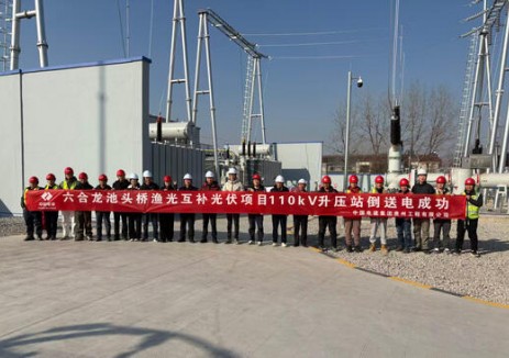 江苏南京六合龙池头桥180兆瓦渔光互补光伏项目并网发电