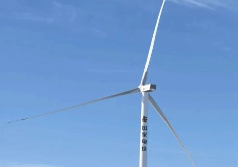 國家電投哈巴河27萬千瓦風電項目首臺風機并網發電