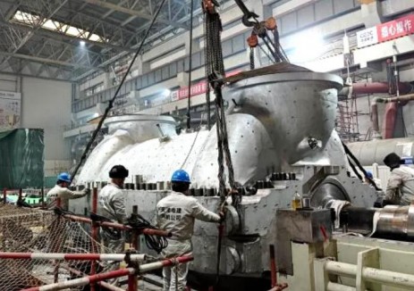 由龙源工程实施PMC管理的大同湖东项目2号机组汽轮机扣盖一次完成