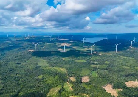 中国能建广东院承建的老挝SAVAN1一期300兆瓦风电项目投产