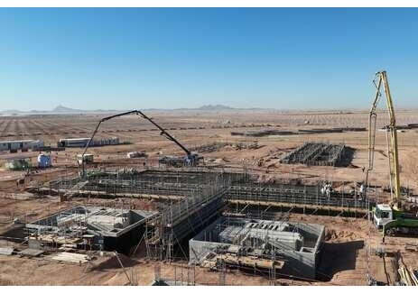 沙特R5 AHK2光伏项目升压站主体结构顺利完成“出零米”