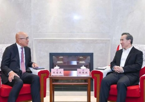 明阳集团沈忠民拜会中国贸促会会长任鸿斌