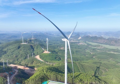 广西樟木风电场项目第二批风力发电机组并网圆满成功