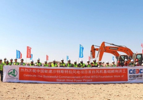 沙特斯特拉2GW风电项目风机基础施工全面启动
