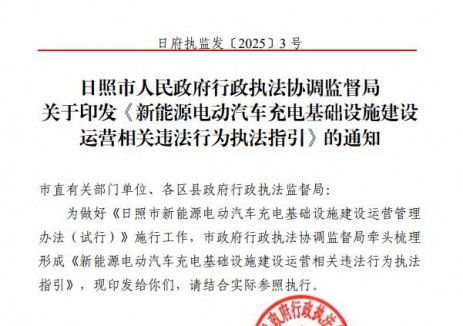 山东日照市岚山区司法局关于印发《新能源电动汽车充电基础设施建设运营相关违法行为执法指引》的通知