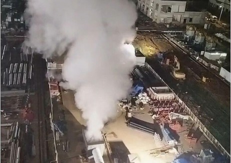 湖南株电项目2号机组锅炉点火吹管圆满完成