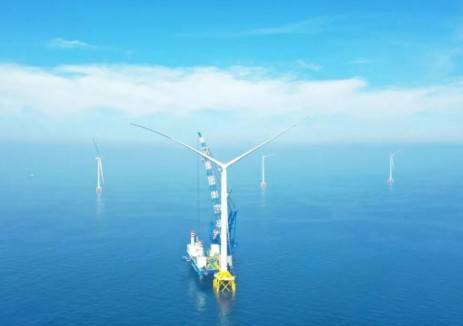 深海逐风！我国在建最深海上风电项目首批并网