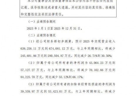 奥特维：2025年归母净利润4.31-5.71亿元
