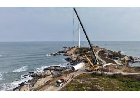 广东揭阳惠来石碑山风电场百台风机拆除告捷
