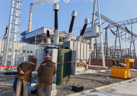 陕煤运城风陵渡项目220千伏耐压及局放试验圆满完成