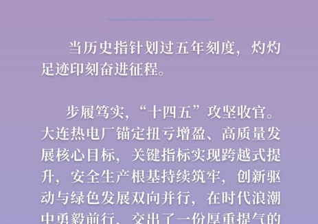 华能东北分公司大连热电厂“十四五”四大跨越 “十五五”再攀新峰