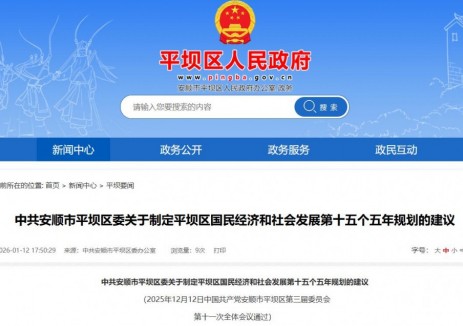 贵州安顺市平坝区“十五五”规划建议:积极招引氢能、压缩空气、液态空气等新型储能项目