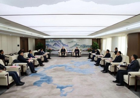 中国中煤党委书记、董事长王树东会见安徽理工大学党委书记郭永存,校长、中国工程院院士袁亮,中国工程院院士王国法