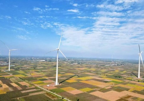 风起鱼台，追风逐绿！中建八局山东财金鱼台280MW风电项目首批风机顺利并网