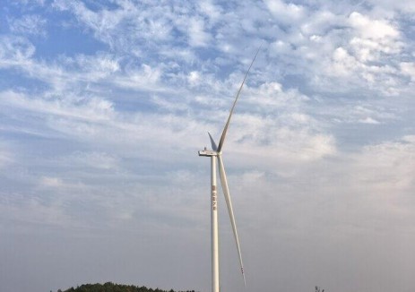 大唐华银桂阳县团结风电项目首批风机并网发电