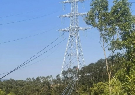 广东500千伏陆丰核电一期接入系统工程施工（标段三）率先进入架线施工阶段