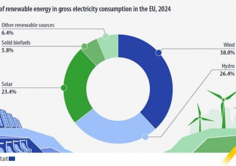 欧盟统计局：2024年欧盟近50%电力来自可再生能源