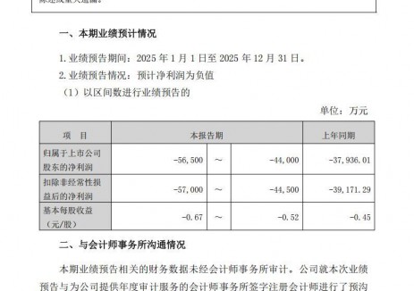 受光伏玻璃行业影响，海南发展2025年亏损4.4-5.65亿元