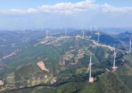 广西田东印茶新发100兆瓦风电场项目全容量并网发电