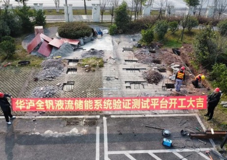 华泸集团全钒液流储能系统验证测试平台在四川泸州园区动工