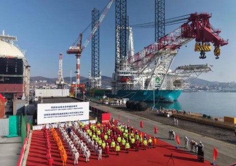 中集来福士建造的Norse Energi风电安装船交付