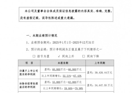 科士达2025年净利润预计增长52.21%~67.43%