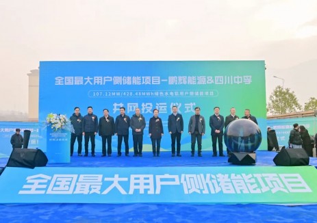 国内规模最大的用户侧储能项目并网投运