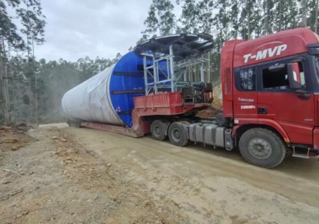阳江阳东大合风电场项目首套塔筒圆满完成交付任务