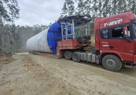 中国电建阳江阳东大合风电场项目首套塔筒圆满完成交付任务