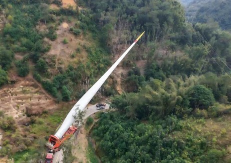广东云浮风电项目大件运输通道全线贯通