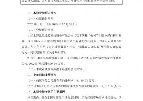 净利暴涨109.21%！储能龙头业绩预告！