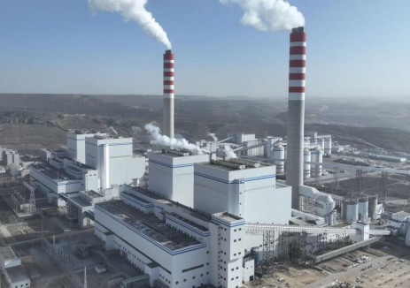 中国能建浙江火电承建的内蒙古汇能长川电厂2×660兆瓦煤电一体化扩建项目2号机组汽轮机冲转一次成功