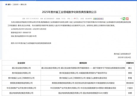 罗甸罗悃电站光伏智能巡检系统荣获贵州省工业领域数字化转型典型案例