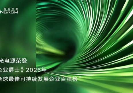 阳光电源荣登2026年度"全球最佳可持续发展企业百强榜"行业榜首