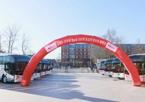 福田欧辉客车批量交付甘肃新金桥旅汽、甘肃辉翔客运