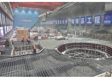 河南鲁山抽蓄电站最后一台机组结构混凝土封顶