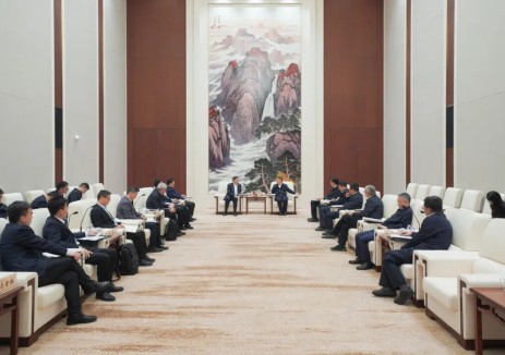 中国华能集团有限公司董事长、党组书记温枢刚会见中广核集团董事长杨长利、总经理庞松涛