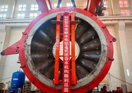 乌金峡水电站2号机组A级检修正式进入回装阶段