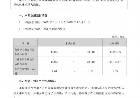 丰元股份预计2025年亏损4亿元-4.6亿元