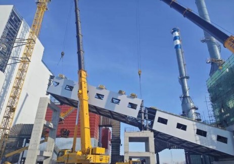 新疆天熙能源热电联产项目输煤栈桥实现全线贯通