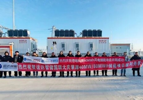 黑龙江大庆40MW/80MWh风电储能项目成功并网