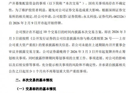 停牌！永太科技收购宁德时代旗下资产