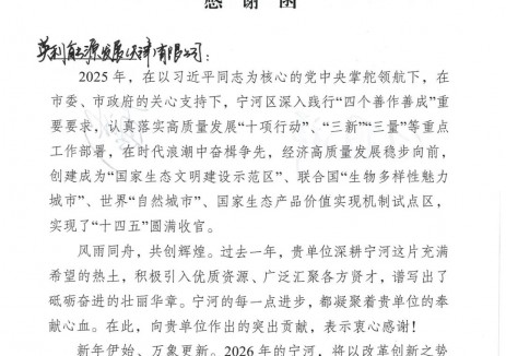 政企携手共促绿色发展，英利发展喜获天津宁河区政府感谢信 ！