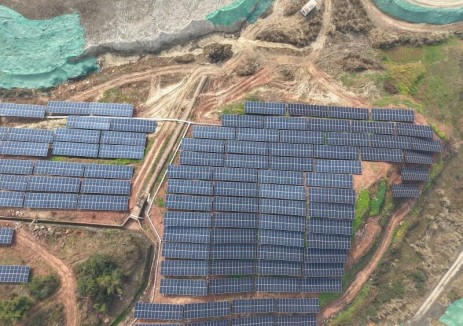 中国能建西南院总承包的珞电新能源核桃湾灰场分布式光伏项目EPC工程全容量并网成功