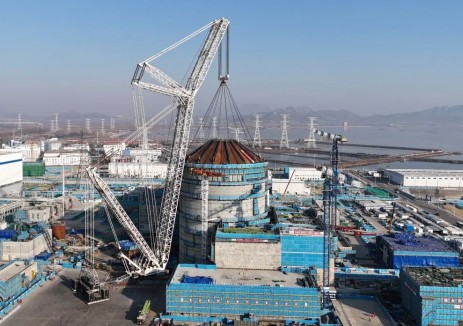 中核二四完成海阳核电4号机组穹顶吊装