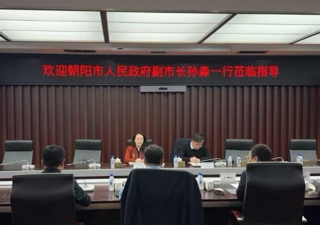 中国能建辽宁院王东星与朝阳市副市长孙淼座谈