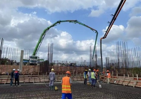 泰国泰昌春蓬府5MW垃圾电站项目垃圾仓底板混凝土浇筑圆满完成
