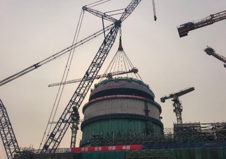 国家电投集团国核设备承制的廉江、徐大堡核电钢制安全壳同步完成“盖帽”