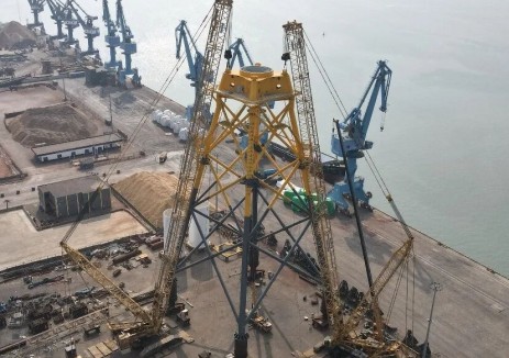 华电三山岛六项目稳步推进，导管架建造跑出高效“加速度”