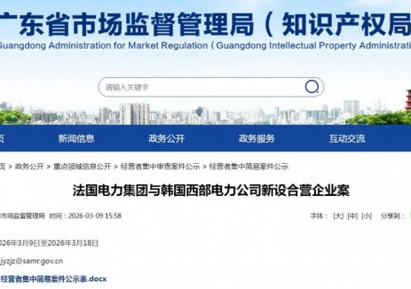 <em>法國電力集團</em>與韓國西部電力公司新設(shè)合營企業(yè)案